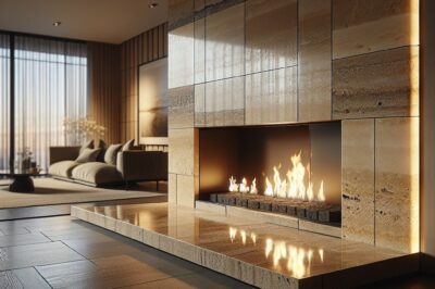 Refinishing vs Remodeling Travertine Tile Fireplace: Which is Better?